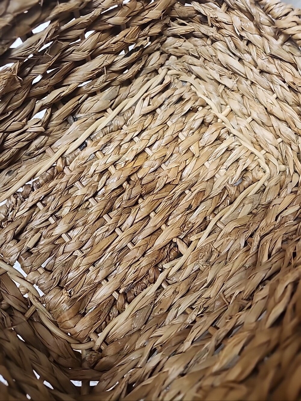 Natural Woven Rectangular Storage Basket - Tan, Wicker Basket With Handles - Picture 10 of 14